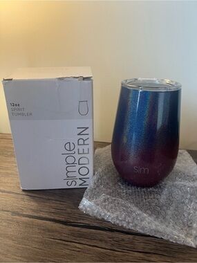 Simple Modern Iridescent Blue-Purple Stemless Tumbler - 12oz